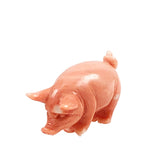 Salmon Coral Pig Figurine Vintage