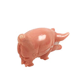 Salmon Coral Pig Figurine Vintage