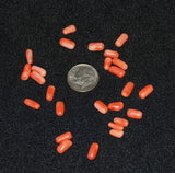 Salmon Coral Rice Bead Strands Natural Vintage