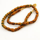 African Yellow Sandcast Bead Necklace