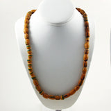 African Yellow Sandcast Bead Necklace