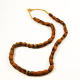 African Yellow Sandcast Bead Necklace