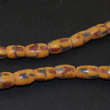 African Yellow Sandcast Bead Necklace