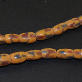 African Yellow Sandcast Bead Necklace