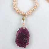 amethyst carved pendant