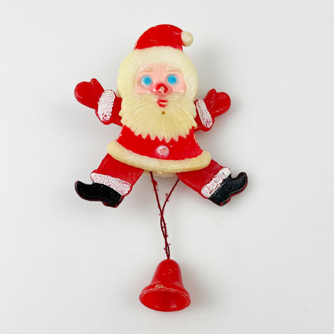 Santa Claus Pull String Puppet Pin Christmas