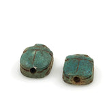Egyptian Scarab Turquoise Beads Antiques