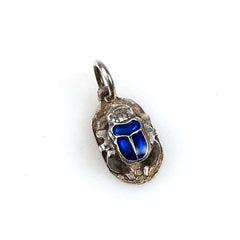 Sterling & Enamel Scarab Charm