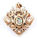 Back of Sarah Coventry Turquoise Remembrance Brooch/Pendant