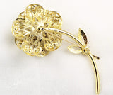 Back of Sarah Coventry Floral Gold Filigree Brooch 