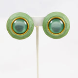 Seafoam Green Lucite Clip On Earrings