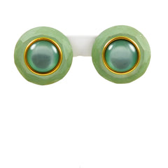 Seafoam Green Lucite Clip On Earrings