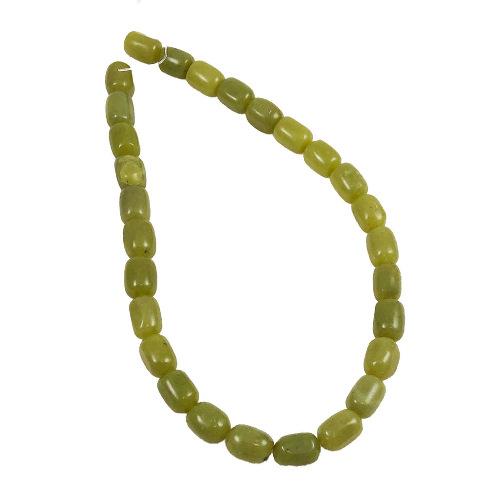 New Jade Green Barrel Beads