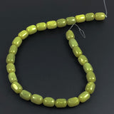 New Jade Green Serpentine Barrel Beads