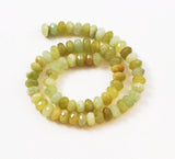 Multi-colored Green Serpentine Faceted Rondelle Bead Strands