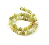 Multi-colored Green Serpentine Faceted Rondelle Bead Strands