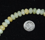 Multi-colored Green Serpentine Faceted Rondelle Bead Strands