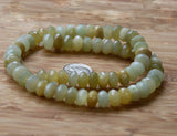 Multi-colored Green Serpentine Faceted Rondelle Bead Strands