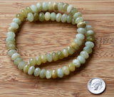 Multi-colored Green Serpentine Faceted Rondelle Bead Strands