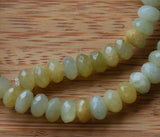 Multi-colored Green Serpentine Faceted Rondelle Bead Strands