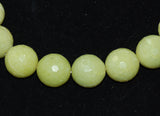 Olive Green Serpentine Faceted Round Beads 18mm & 20mm