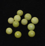 Olive Green Serpentine Faceted Round Beads 18mm & 20mm