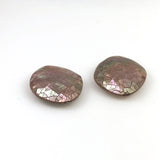 Abalone Crackle Oval Beads Vintage