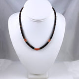 Shell Heishi & Red Coral Necklace Vintage