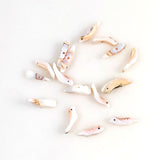 Carved Shell Fetish Bird Beads 