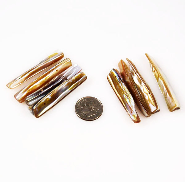 Shell Stick Beads Double Drilled - Estate Beads & Jewelry
