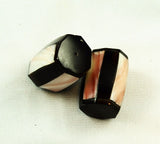Vintage Large Black Pen Shell and Mother of Pearl Beads