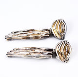 Silver Shoulder Duster Clip On Earrings Electroformed