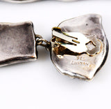 Back of Silver Shoulder Duster Earrings Electroformed