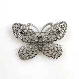 Silvertone Filigree Butterfly Pin