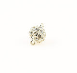 Silver Magnetic Rhinestone Clasp Round