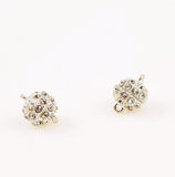 Silver Magnetic Rhinestone Clasp Round 