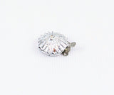 Domed Silver Plated Clasp with Rhinestone