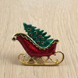 Christmas Tree in Sleigh Pin