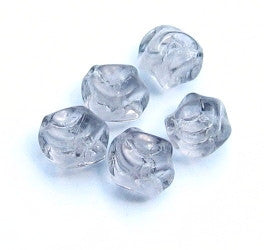 Smoke Gray Off-round Beads - Vintage