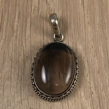 Smoky Quartz Silver Pendant