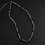 Snowflake Obsidian 4mm Cube Beads