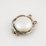 Vintage silver pearl clasps
