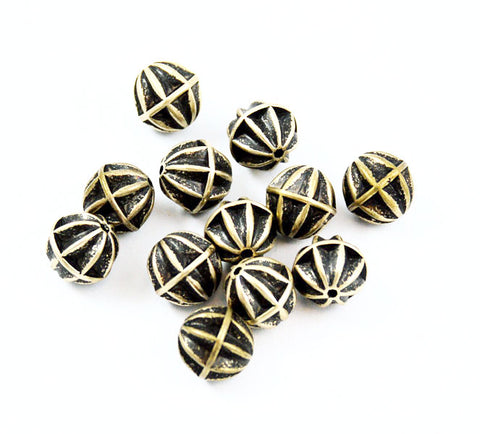 Vintage Silver Plated Acorn Beads 