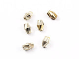 Silver Plated Corrugated Twist Beads