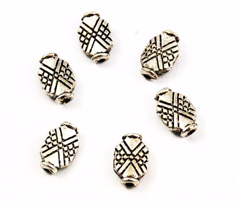 Silver Plated Patterned Flat Ovals