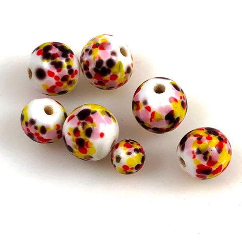 Japanese Spatter Glass Beads