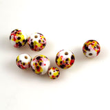 vintage spatter beads