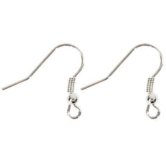Silver Plated Fancy Shepherd Hook Earrings 12 pairs