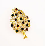 Sphinx Rhinestone & Enamel Christmas Tree Pin