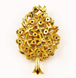 Back of Sphinx Rhinestone & Enamel Christmas Tree Pin